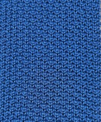 Petronius 1926 wide knit cotton tie, straight, blue