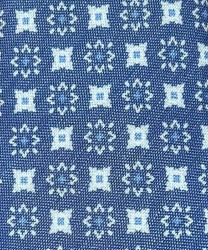 Arcuri cravatta tre pieghe in lino e seta, sfoderata, blu fiore