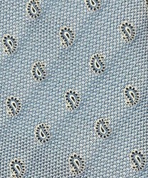 Galise cravatta tre pieghe in seta jacquard, fantasia celeste