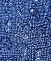 Galise three fold tie in jacquard silk, blue cashmere
