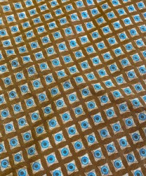 Arcuri scarf in linen and cotton blend, flower pattern