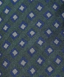 Arcuri cravatta tre pieghe in seta Jacquard, verdone blu