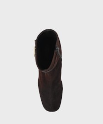 Furla Chic ankle boot, suede dark coffee