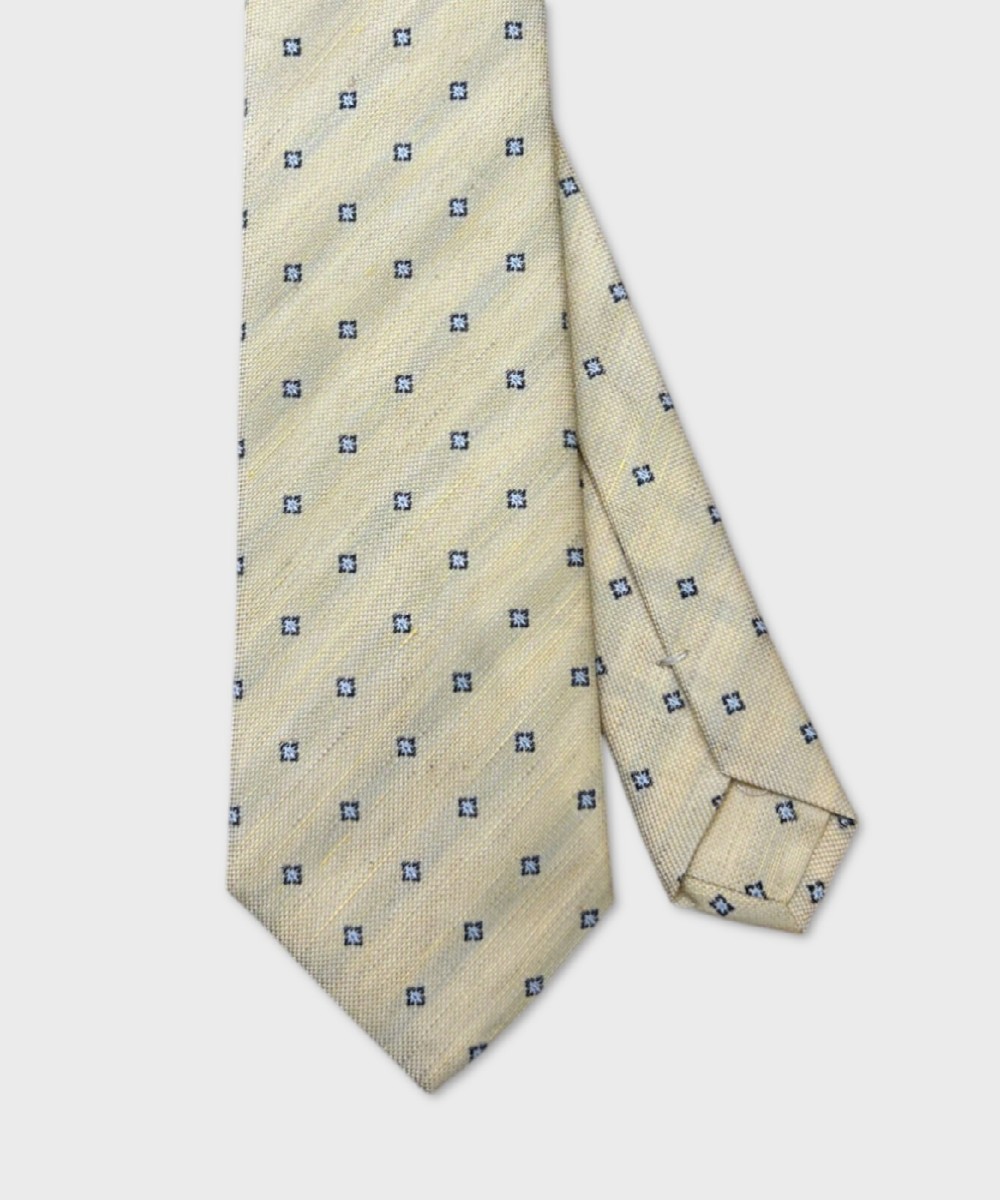 Galise three fold tie in linen and silk, beige...