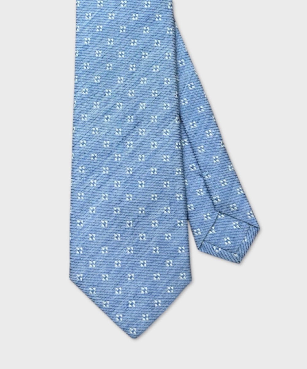 Galise three fold tie in linen and silk, light...