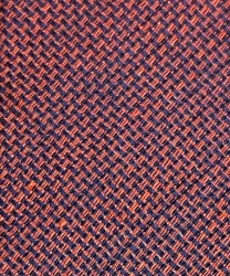 Archivio cravattino in lino e seta, blu arancio