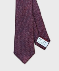 Galise linen and silk tie, burgundy blue
