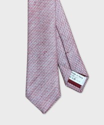 Galise tie in linen and silk, light blue red