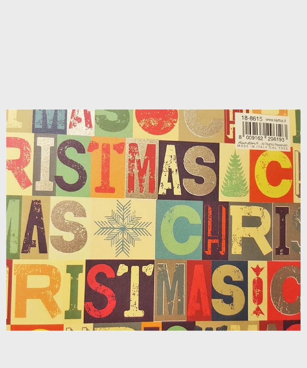 Kartos Christmas vintage Christmas wrapping paper sheet, 70x100