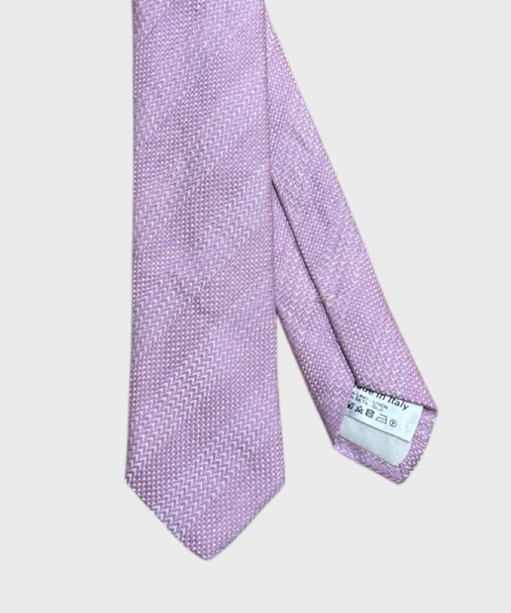 Galise cravattino in lino e seta, rosa