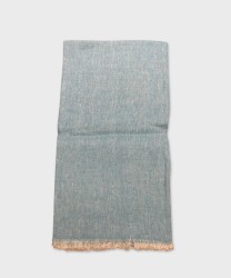 Arcuri cashmere and linen blend scarf, light blue