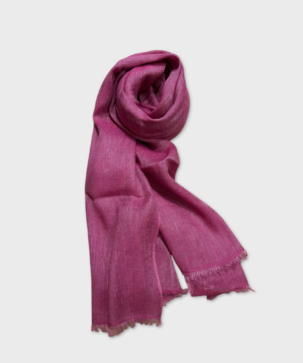 Arcuri sciarpa in misto cashmere e lino, rosso