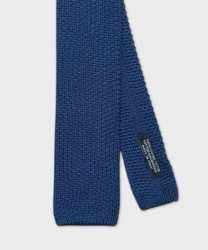 Petronius 1926 cravatta a maglia larga in cotone, dritta, blu