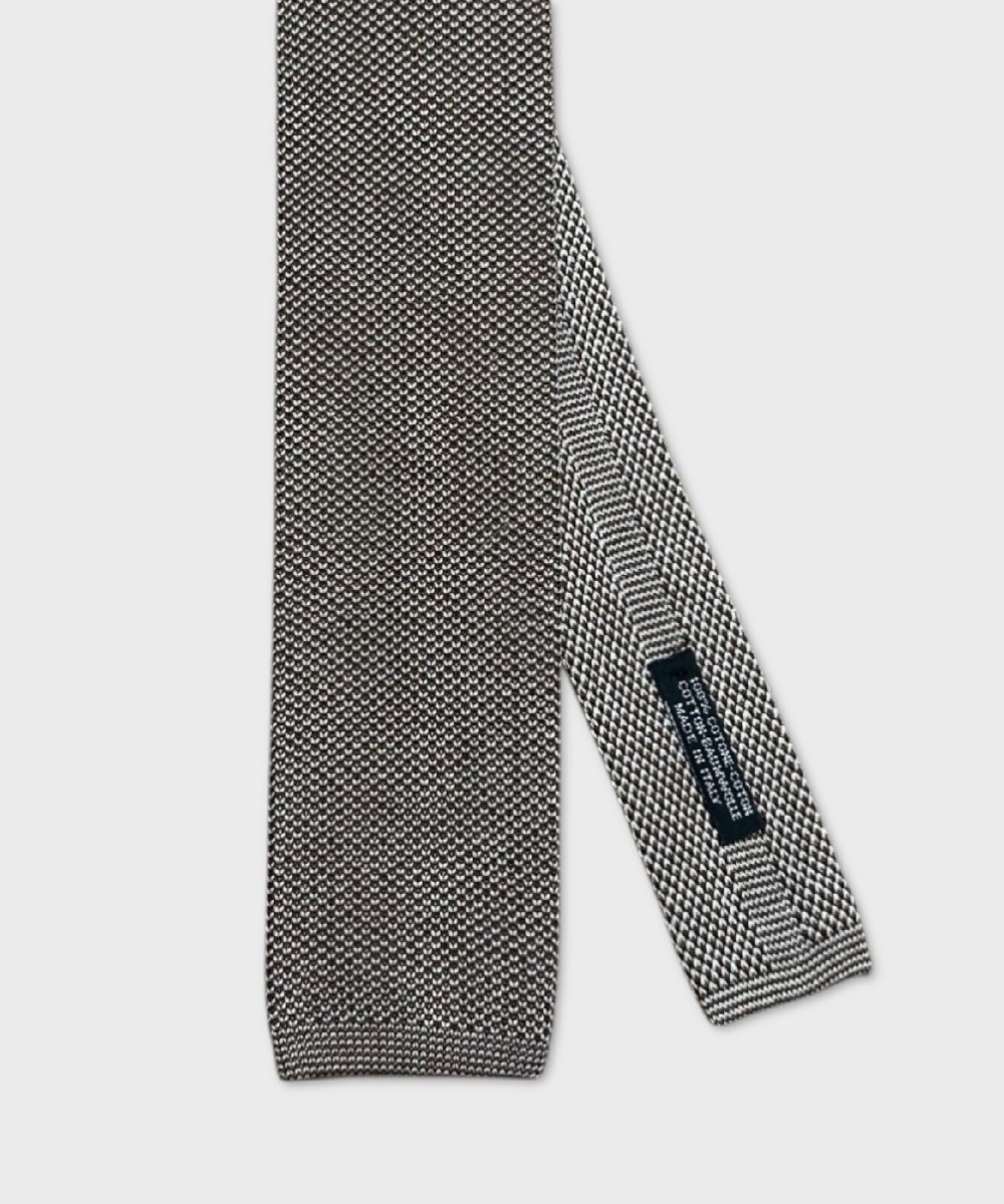Petronius 1926 cravatta a maglia in cotone, dritta, bicolore