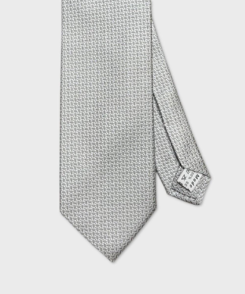 Galise three fold tie in jacquard silk, grey...