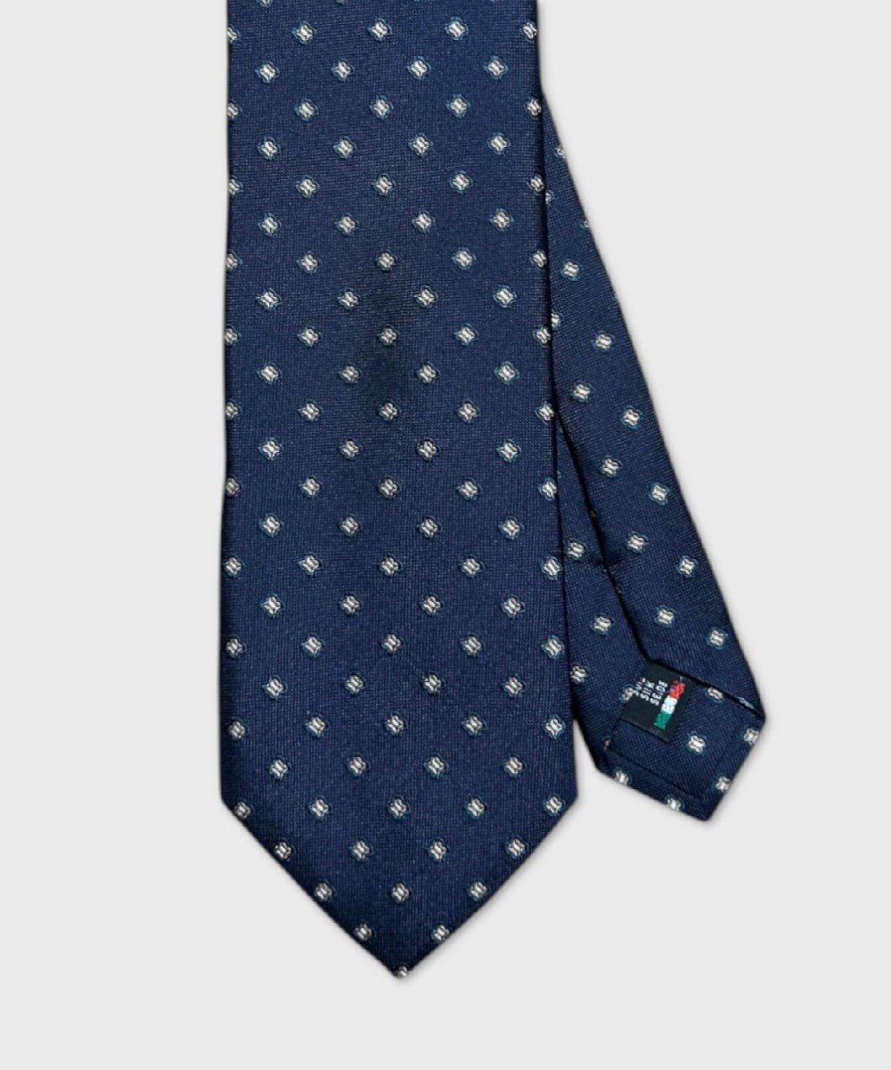 Galise three-fold tie in jacquard silk, blue...