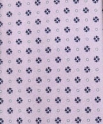 Galise three fold silk tie, pink flower pattern