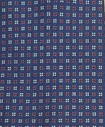 Galise cravatta tre pieghe in seta, fantasia blu rosso