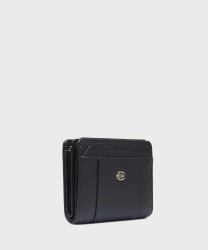Piquadro Circle wallet with coin purse, black