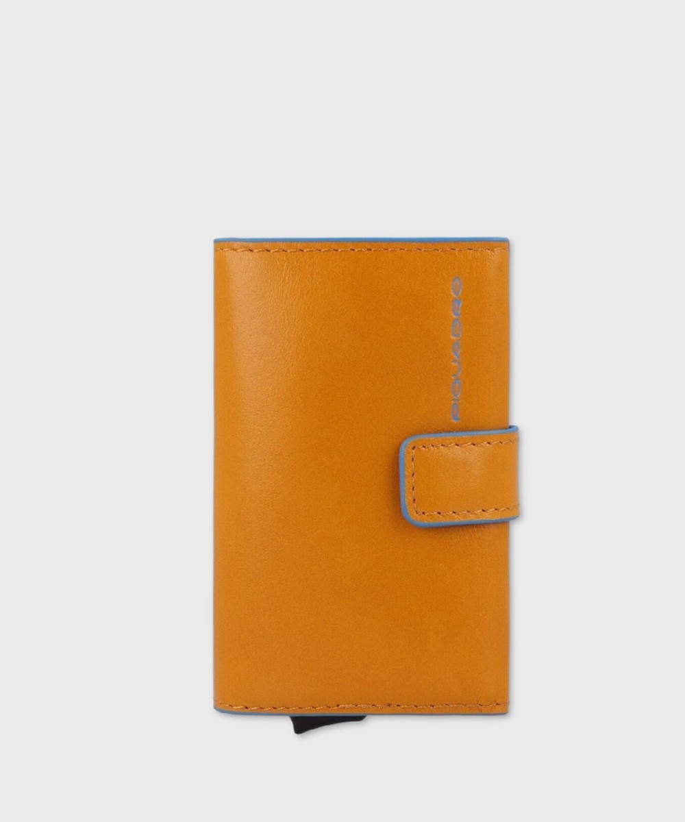 Piquadro Blue Square BL compact wallet 6+2cc e banconote in