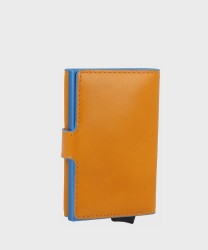 Piquadro Blue Square BL compact wallet 6+2cc e banconote in