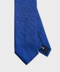 Galise cravatta tre pieghe in seta jacquard, blue royal