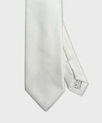 Galise three-fold silk satin tie, solid grey
