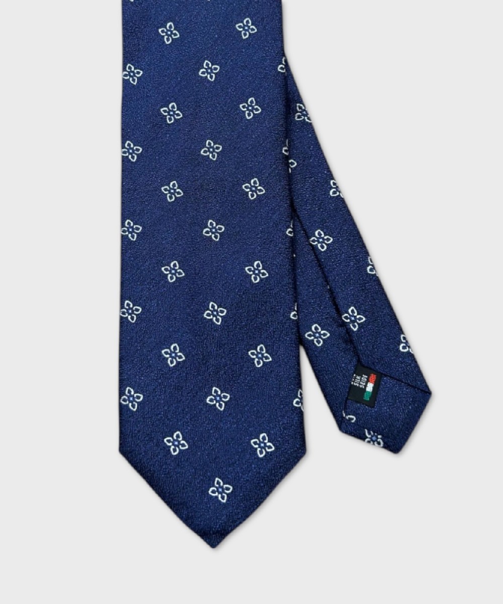 Galise three-fold jacquard silk tie, blue with...