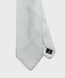Galise three-fold jacquard silk tie, grey