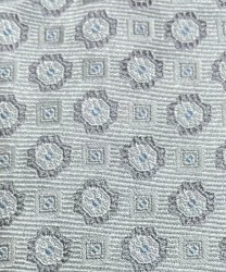 Galise three-fold jacquard silk tie, grey pattern