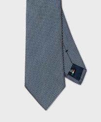 Galise three-fold jacquard silk tie, black