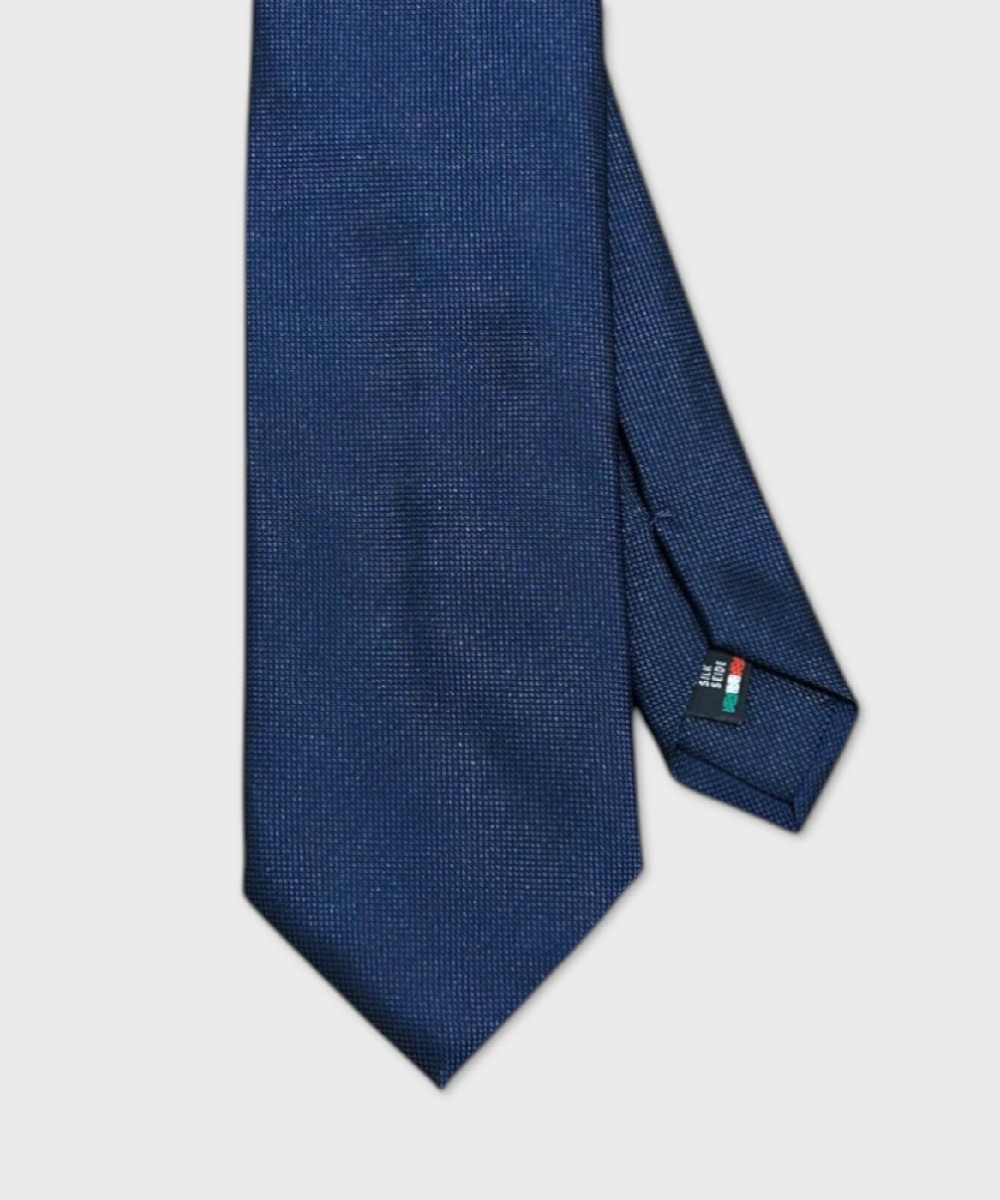 Galise three-fold jacquard silk tie, blue
