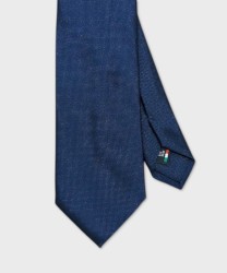 Galise cravatta tre pieghe in seta jacquard, blu