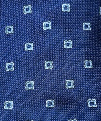 Galise three-fold tie in unlined jacquard silk, blue