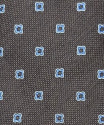Galise three-fold silk tie, brown