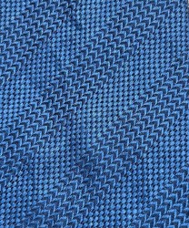Galise cravatta tre pieghe in lino e seta, blu