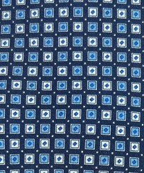 Galise cravatta tre pieghe in seta, fantasia blu