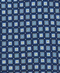Galise cravatta tre pieghe in seta, fantasia blu
