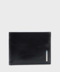 Piquadro Blue Square portafogli 14 cc in pelle nero