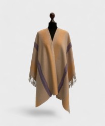 Galise cape in cotton blend, camel