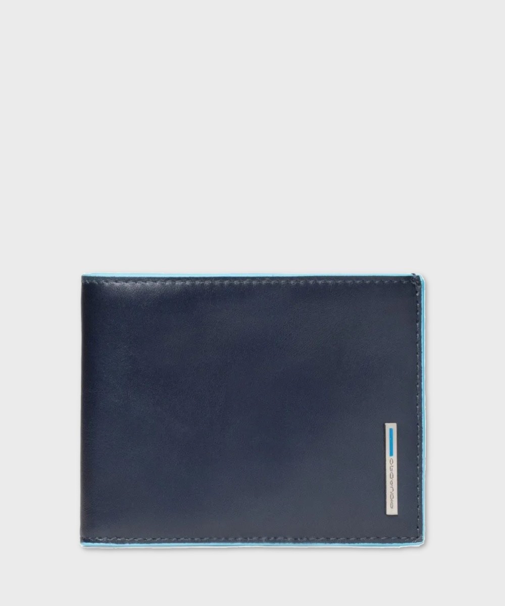 Piquadro Blue Square portafogli con portamonete e 4 cc in pelle