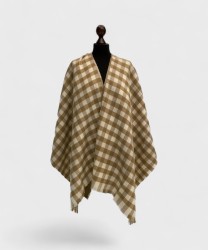 Galise checked cape, beige