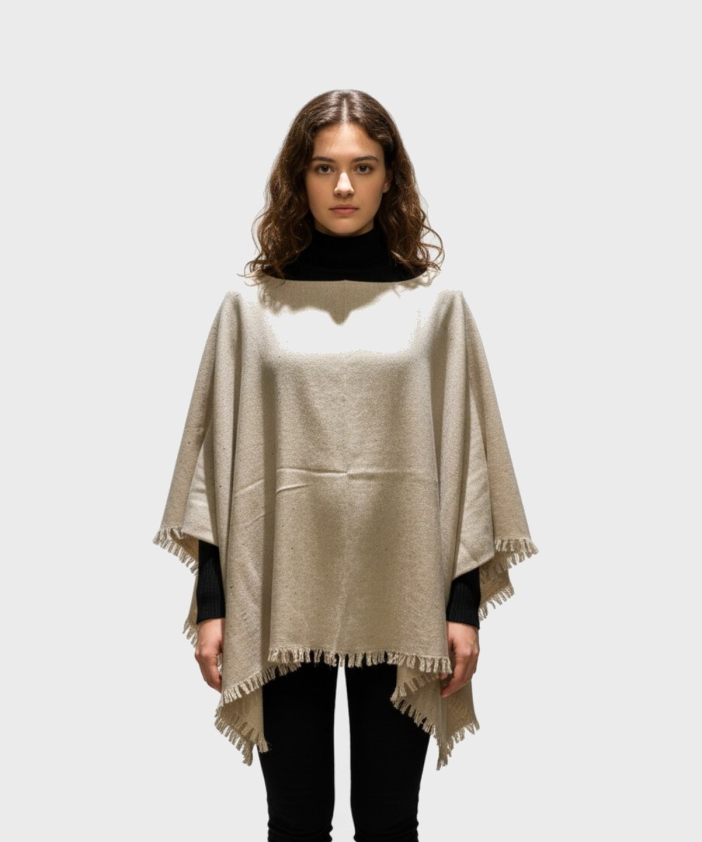 Galise poncho in misto Cashmere e dettagli...