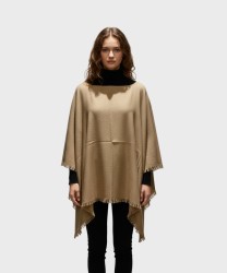 Archivio Bluestars poncho in misto lana e cashmere puntinato