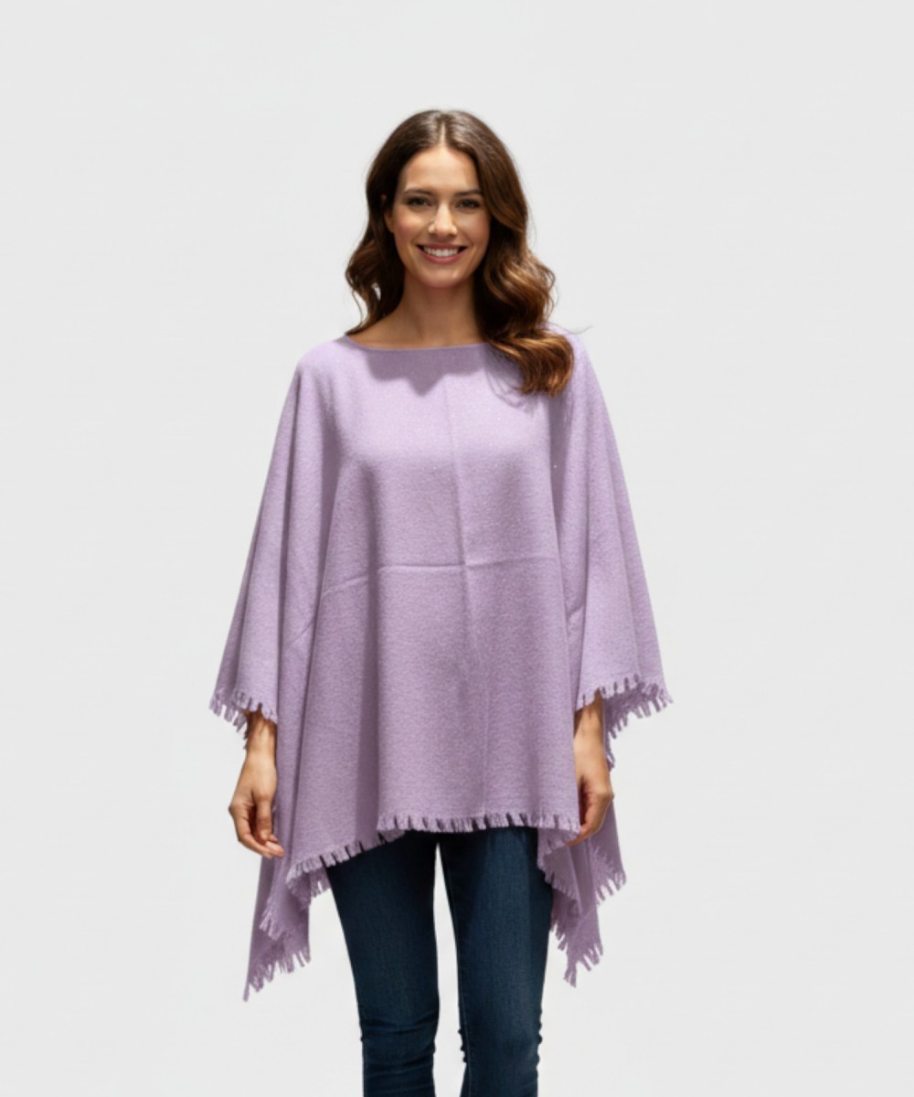 Galise poncho in misto Cashmere e dettagli...