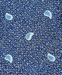 Galise cravatta tre pieghe in seta jacquard sfoderata, azzurro