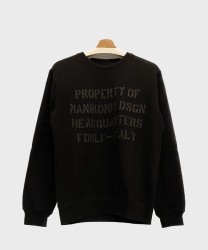 Manikomio Dsgn Sweatshirt felpa in cotone, black