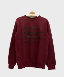 Manikomio Dsgn Sweatshirt felpa in cotone, bordeaux