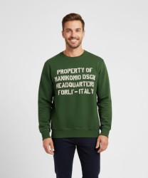 Manikomio Dsgn Sweatshirt cotton sweatshirt forest, green bottle