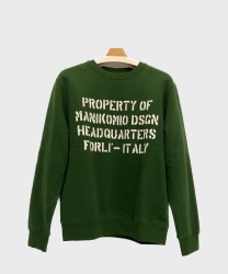 Manikomio Dsgn Sweatshirt felpa in cotone forest, green bottle